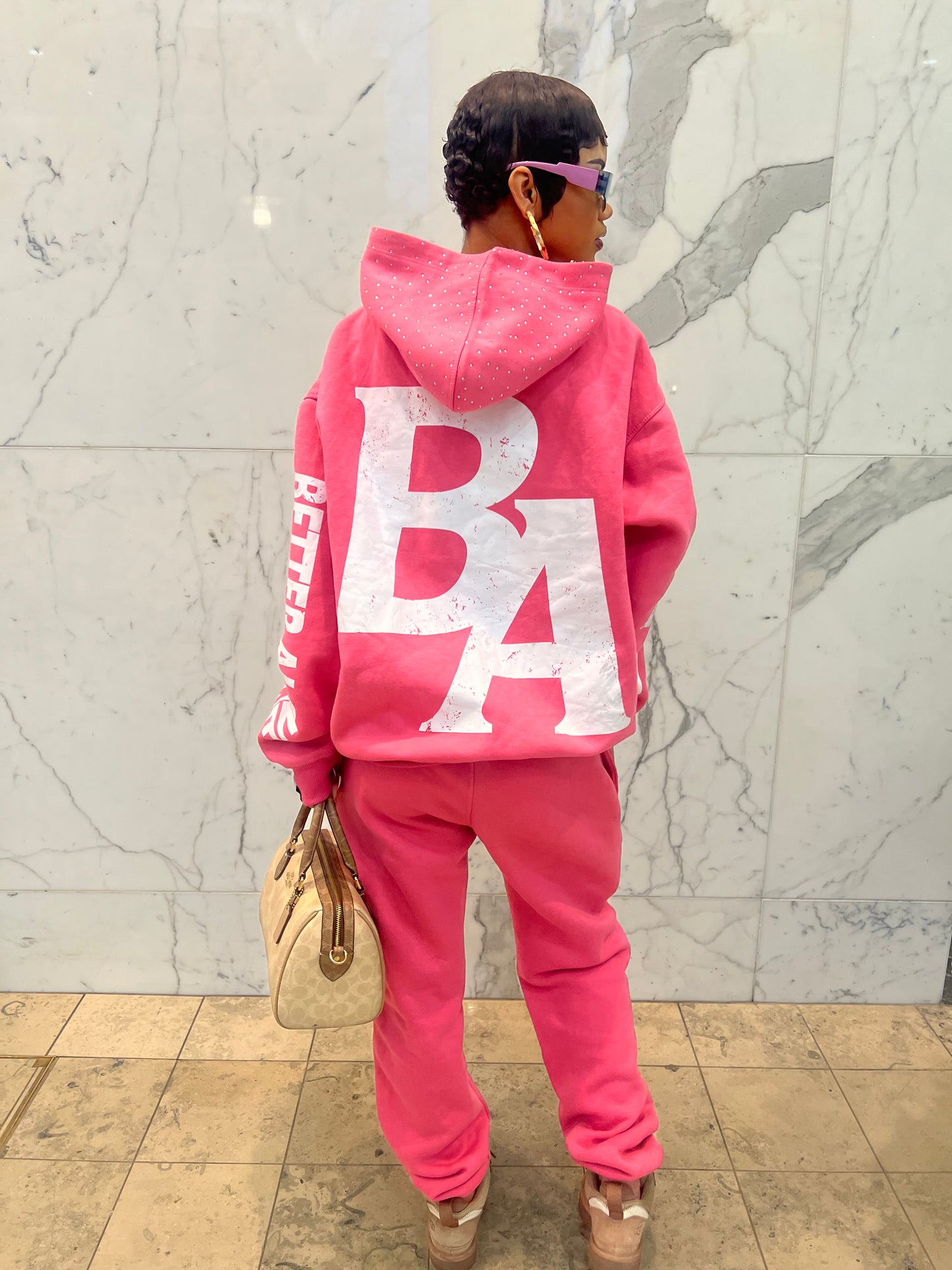 Pink " BA Presents" Hoodie