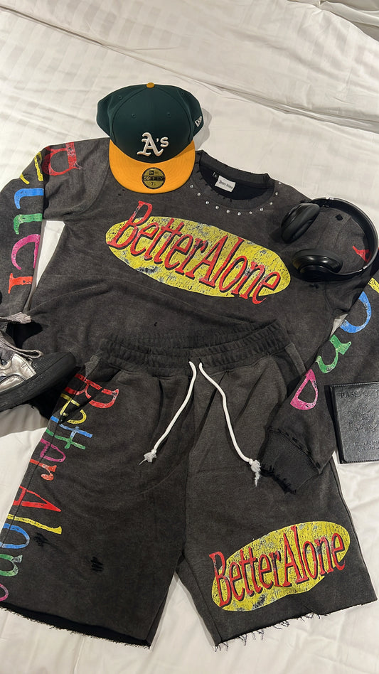 Gray BA "Out of Bounds" Shorts