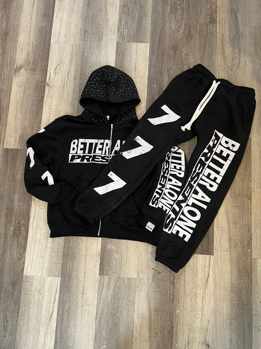 Black "BA Presents" Sweatpants