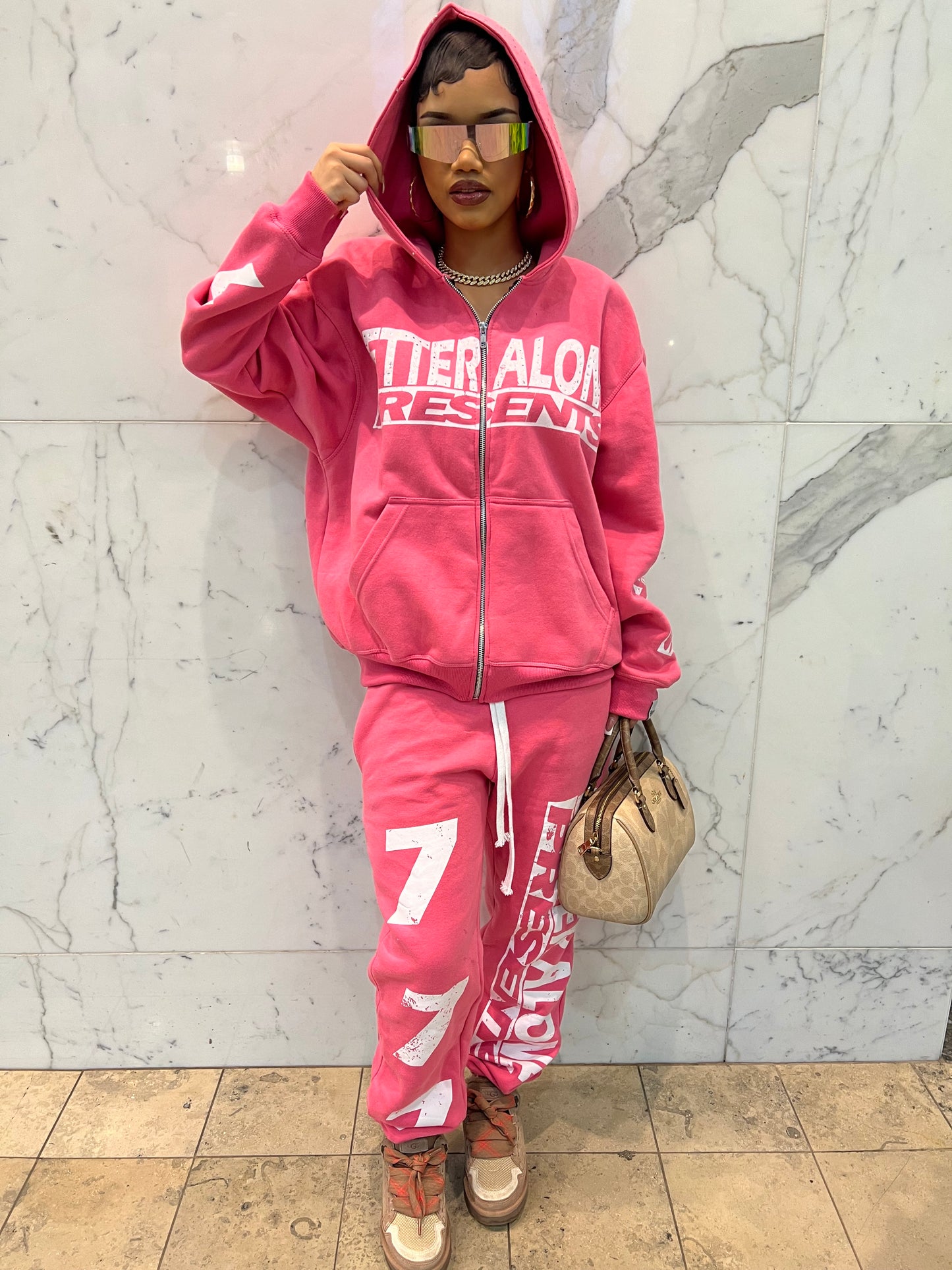 Pink " BA Presents" Hoodie