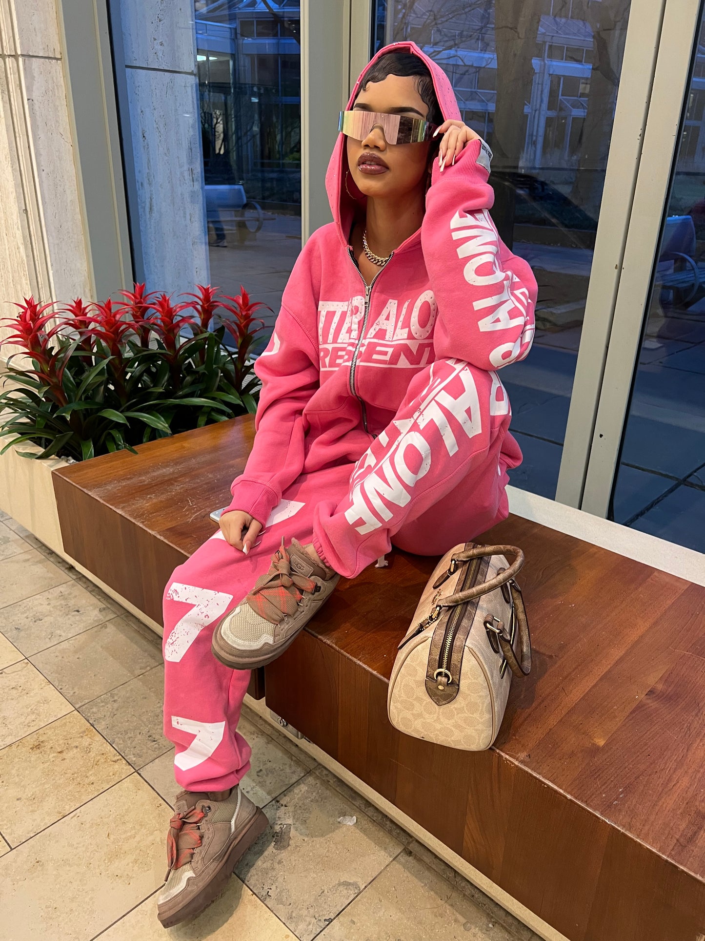 Pink " BA Presents" Hoodie