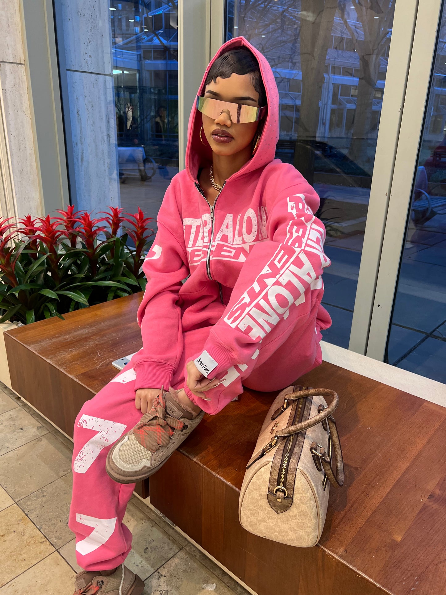 Pink "BA Presents" Sweatpants