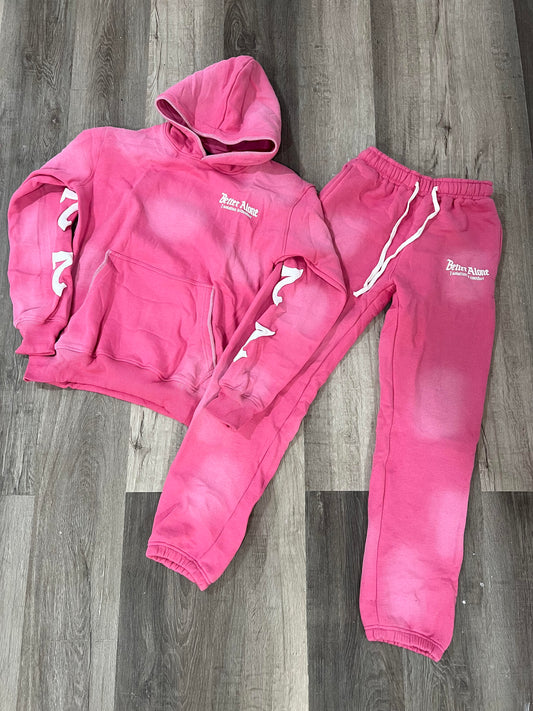 Pink BA Pull Over Spring  Hoodie